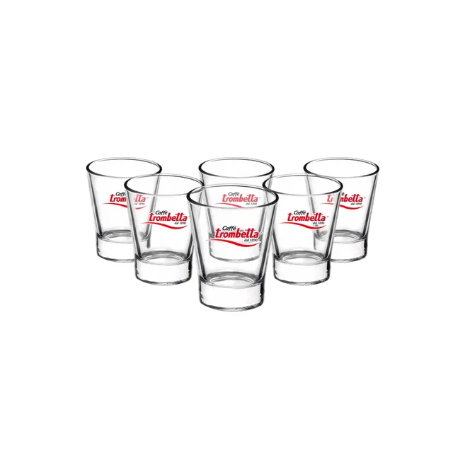 caff-trombetta-bicchierini-en-verre-set-6-verres-espresso image 1