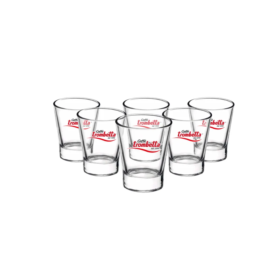 caff-trombetta-bicchierini-en-verre-set-6-verres-espresso image 1