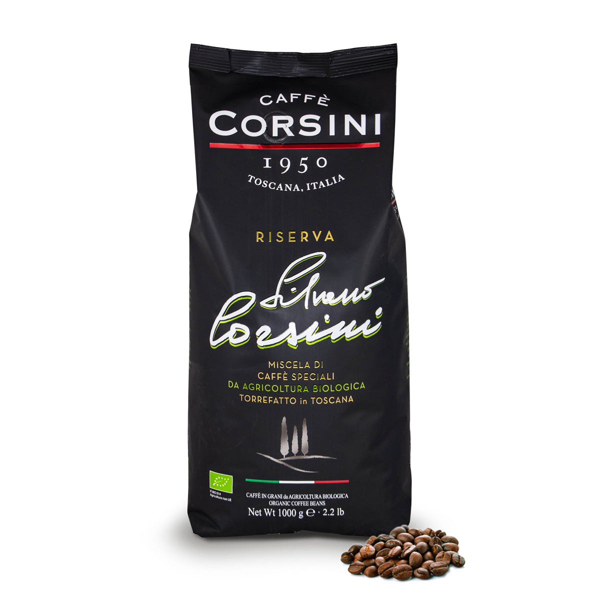 caff-corsini-riserva-silvano-corsini-bio-caf-en-grains-arabica-robusta-1-kg image 1