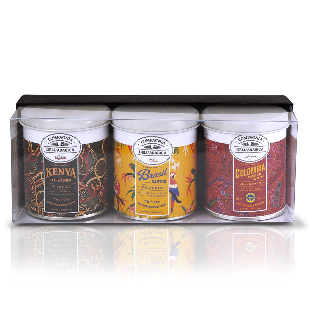 caff-corsini-compagnia-dell-arabica-caf-moulu-brasil-colombia-kenya-3-x-125-g-ca image 1