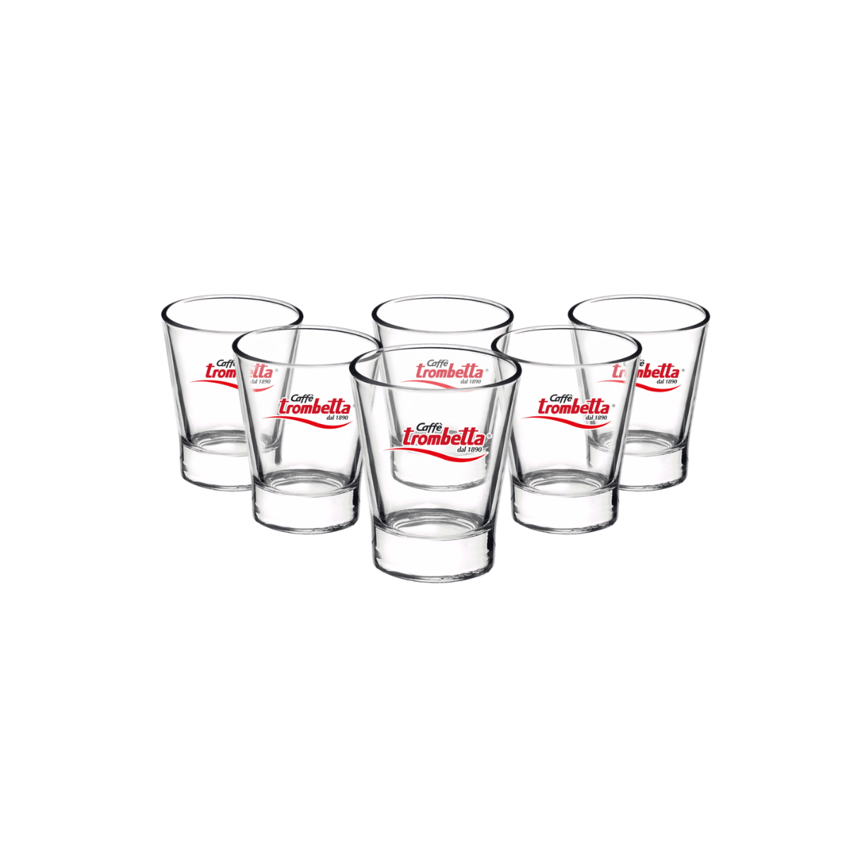 caff-trombetta-bicchierini-en-verre-set-6-verres-espresso image 1