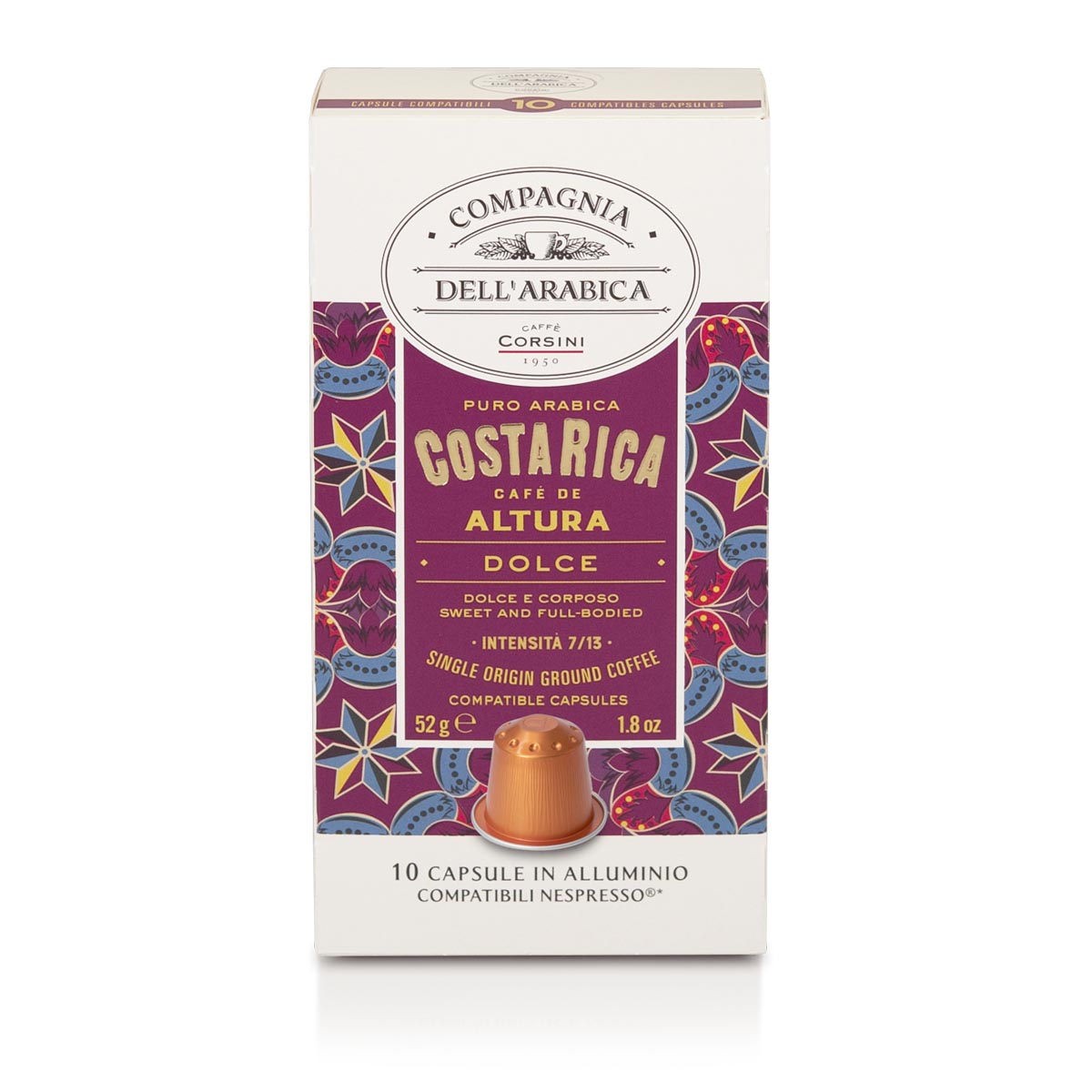 caff-corsini-costarica-100-arabica-100-capsules-aluminium-compatibles-nespresso image 1