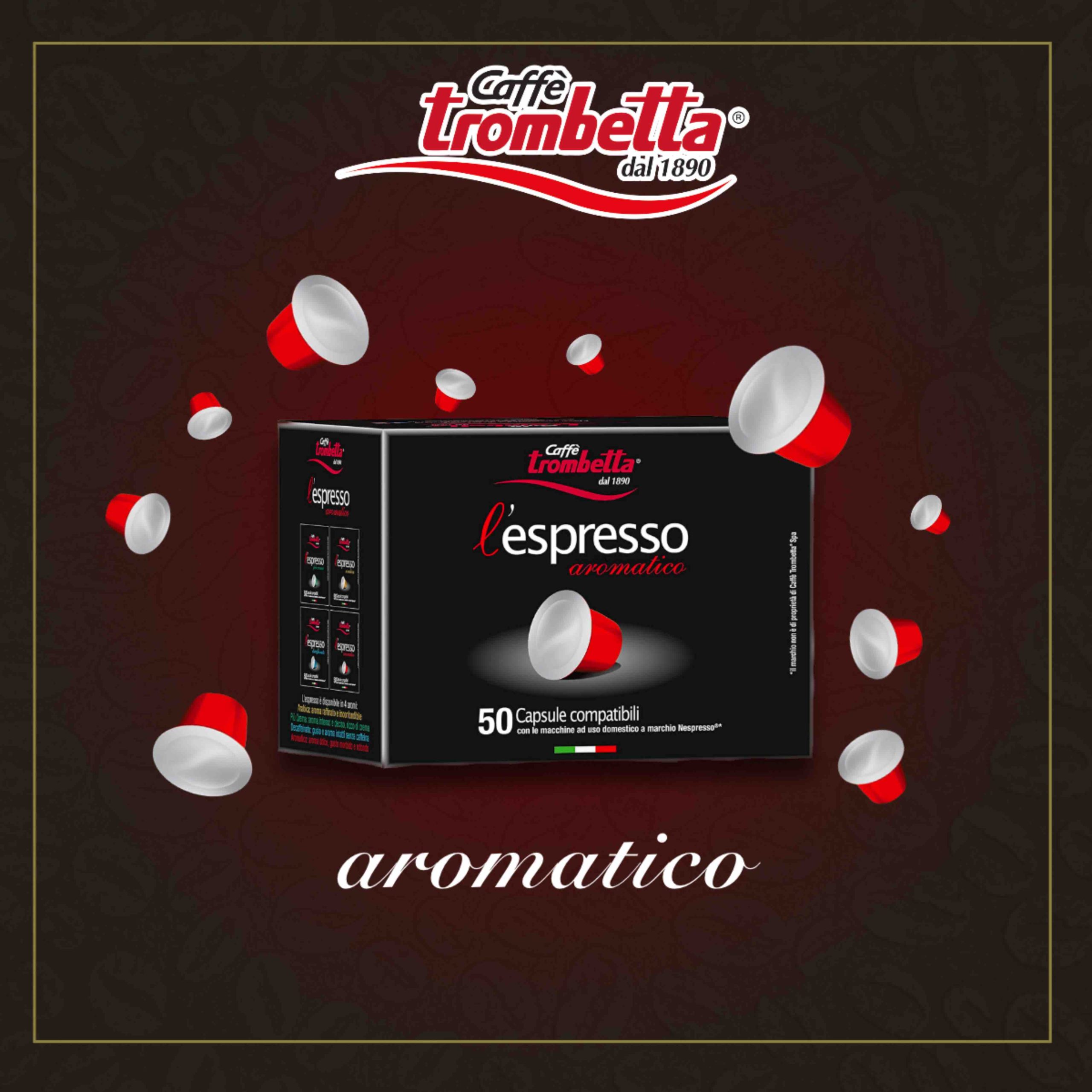 caff-trombetta-l-espresso-aromatico-150-capsules-compatibles-nespresso-3-x-50 image 2