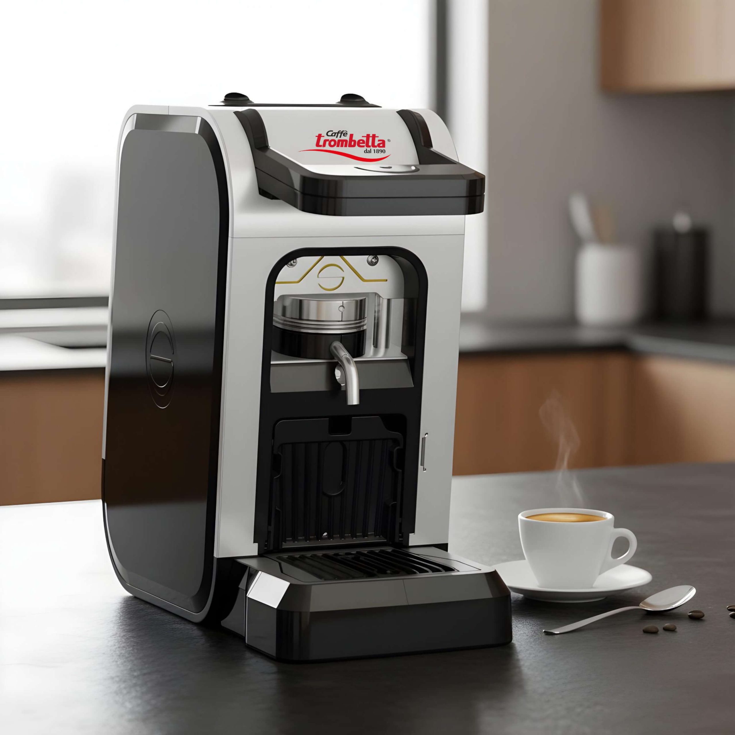 caff-trombetta-spinel-ciao-machine-dosettes-ese-100-cialde-pi-intenso-compostabl image 3