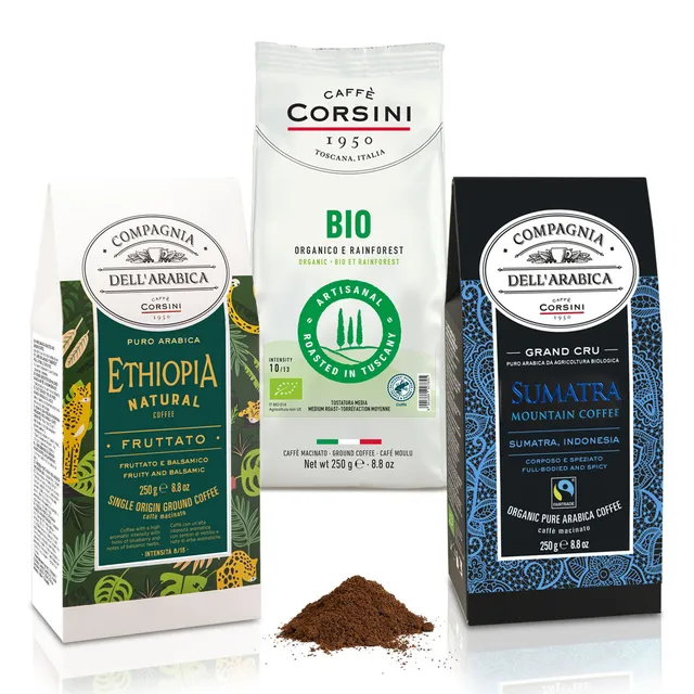 caff-corsini-caf-moulu-kit-d-gustation-bio-fairtrade-3x250g image 1