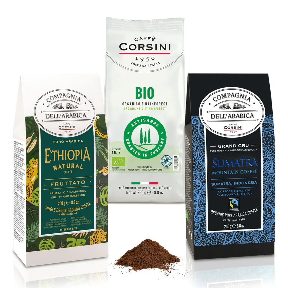 caff-corsini-caf-moulu-kit-d-gustation-bio-fairtrade-3x250g image 1