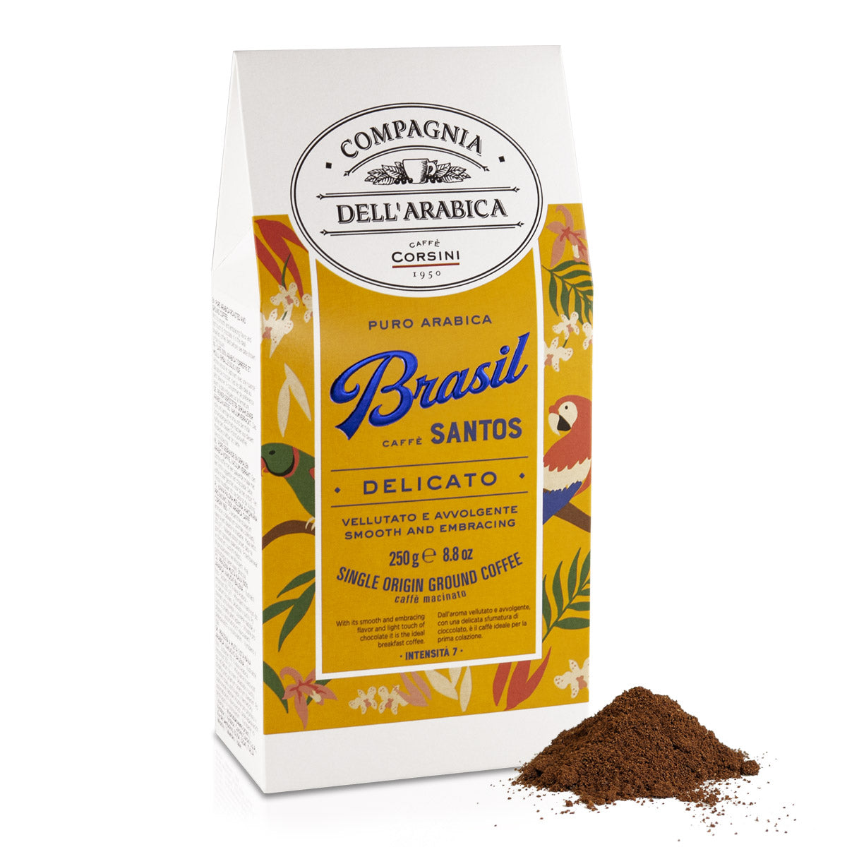 caff-corsini-brasil-santos-100-arabica-caf-moulu-250g-x12 image 1