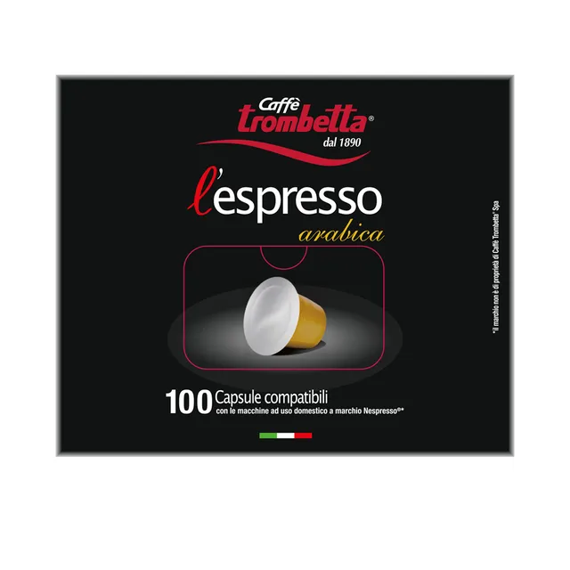 caff-trombetta-l-espresso-arabica-100-capsules-compatibles-nespresso image 1