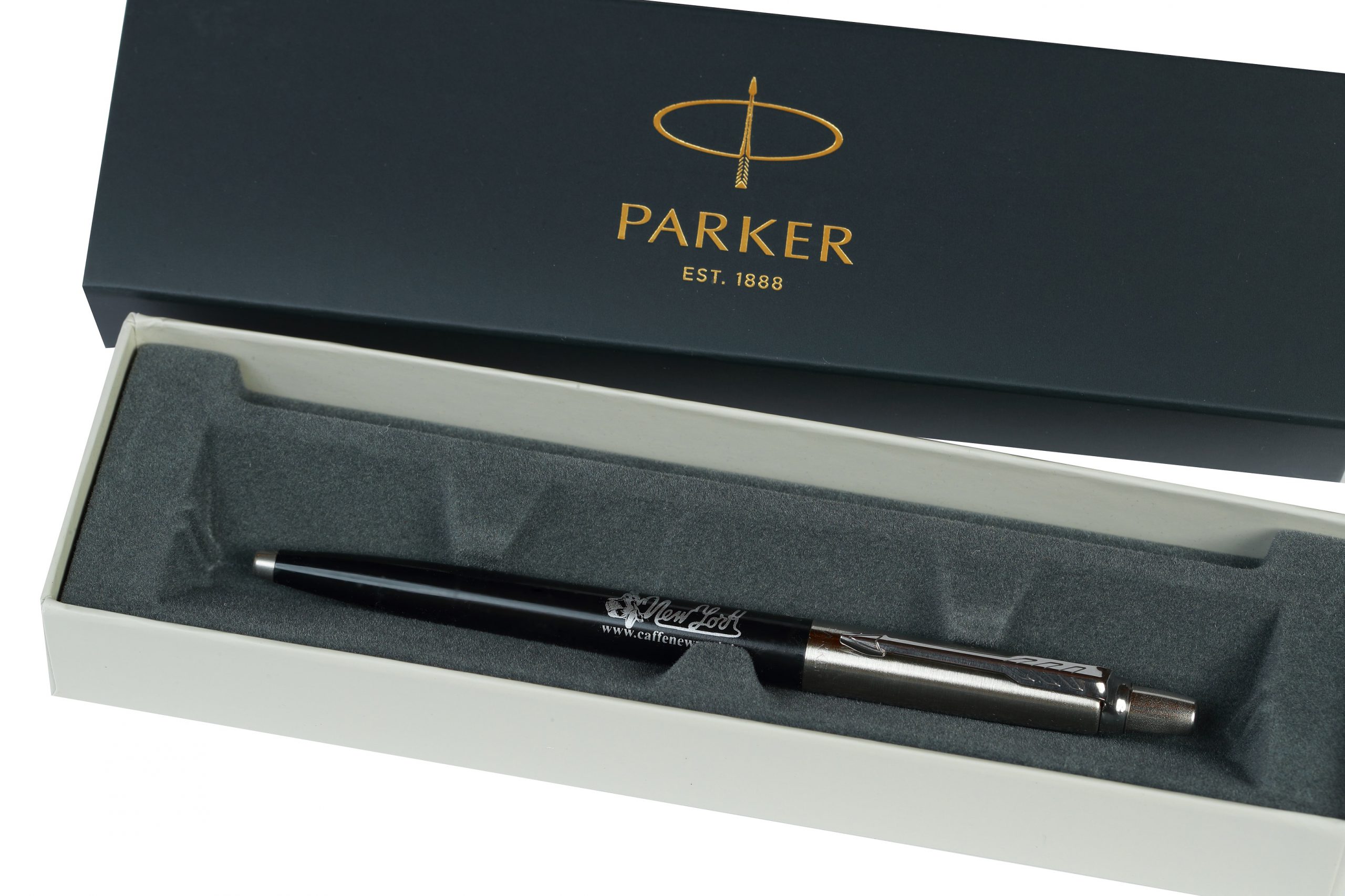 caff-new-york-parker-stylo-bille-noir-avec-logo-dition-caff-new-york image 1